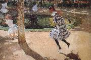 Joaquin Sorolla Elaine and Mary in the skipping France oil painting artist